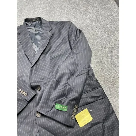Polo Ralph Lauren Men's Blue Strips Suit Wool Blend Blazer Coat Size W51 L33
